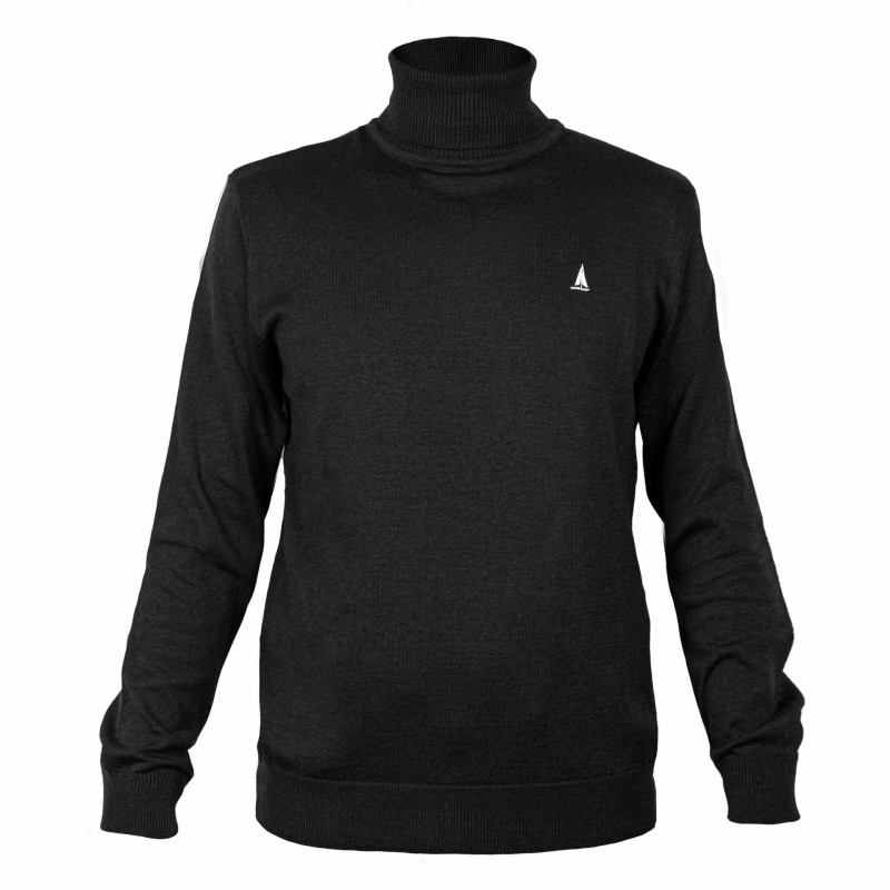 Sweter męski golf czarny Captain Mike