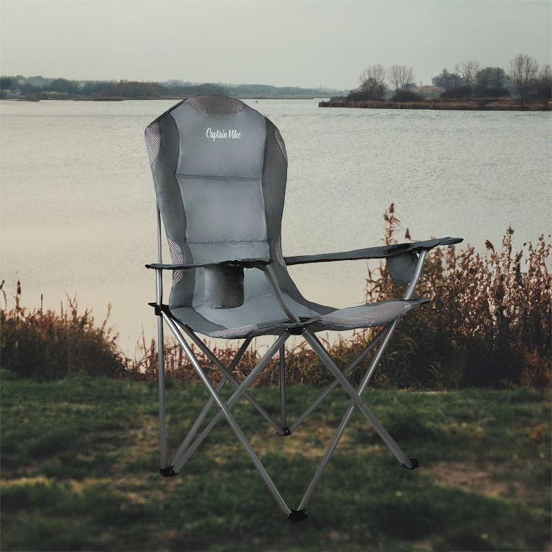 Krzesło ogrodowe wędkarskie plażowe składane fotel turystyczny Captain Mike