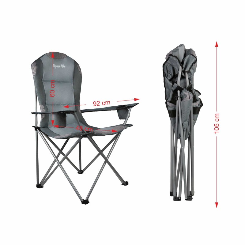 Krzesło ogrodowe wędkarskie plażowe składane fotel turystyczny Captain Mike