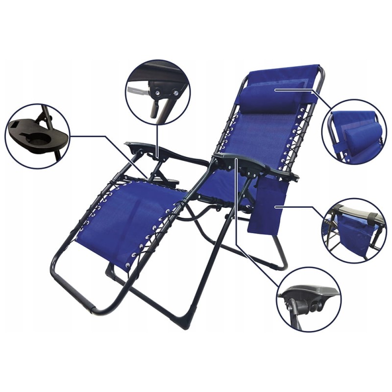 Krzesło ogrodowe wędkarskie plażowe składane fotel turystyczny Captain Mike