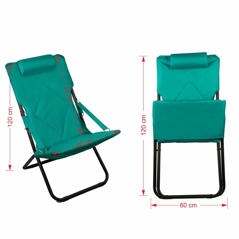 Krzesło ogrodowe wędkarskie plażowe składane fotel turystyczny Captain Mike