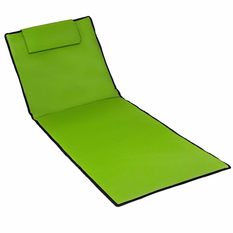 Lekki leżak plażowy, rozkładana mata z regulowanym oparciem Captain Mike