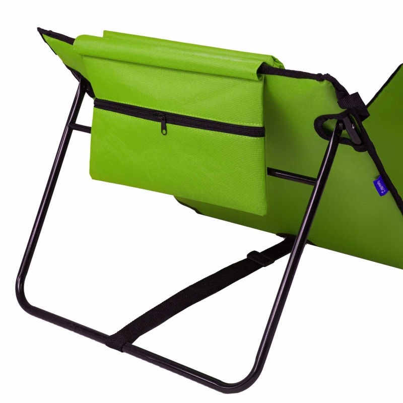 Lekki leżak plażowy, rozkładana mata z regulowanym oparciem Captain Mike