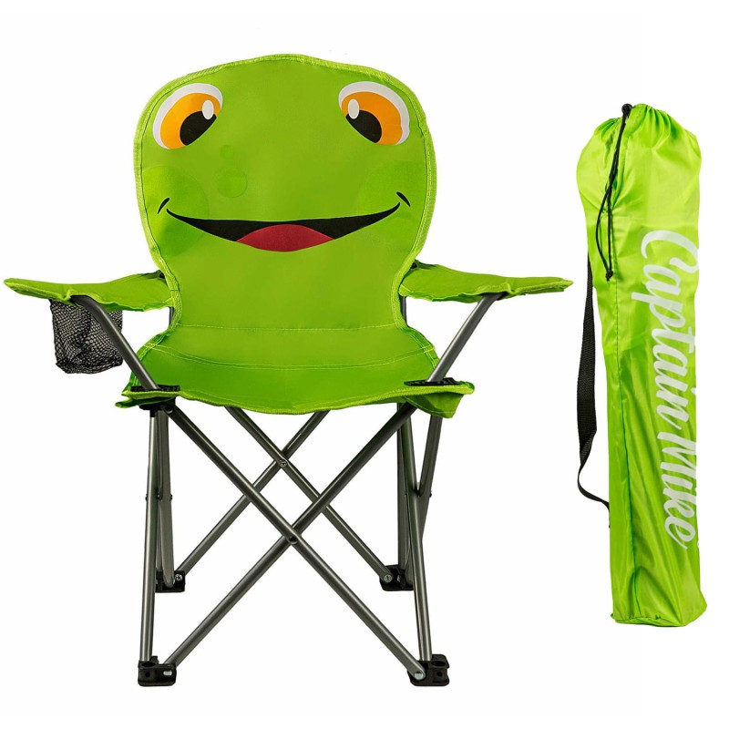 Krzesełko Dziecięce Składane Turystyczne Plażowe Ogrodowe Żaba dla Dziecka Captain Mike