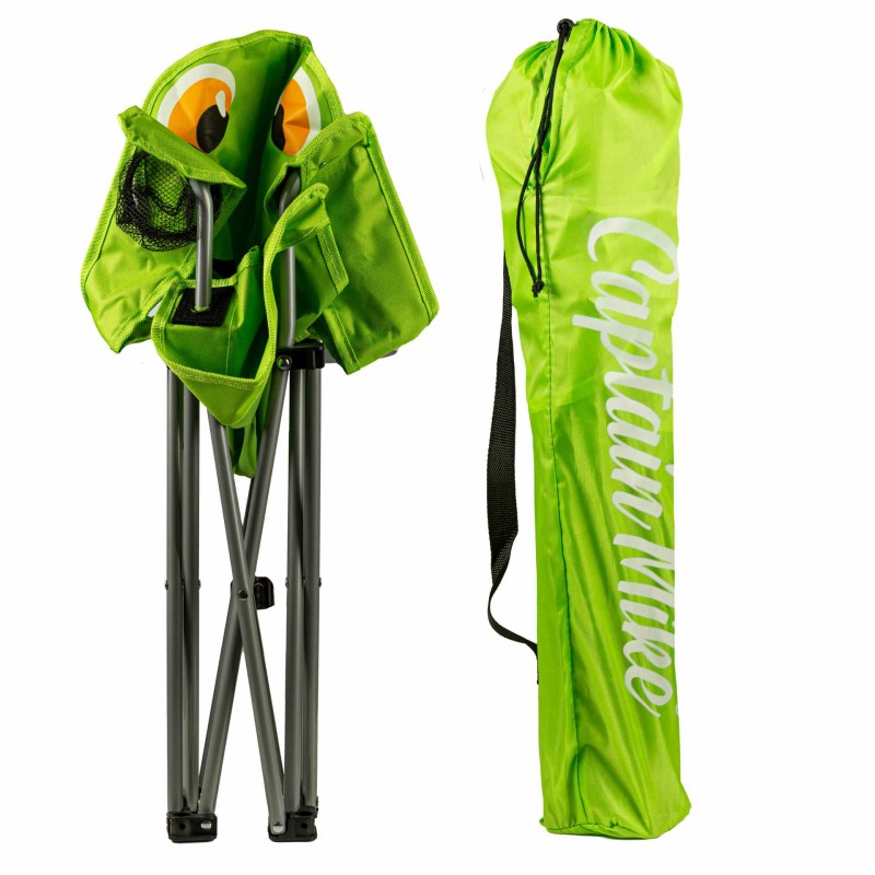 Krzesełko Dziecięce Składane Turystyczne Plażowe Ogrodowe Żaba dla Dziecka Captain Mike