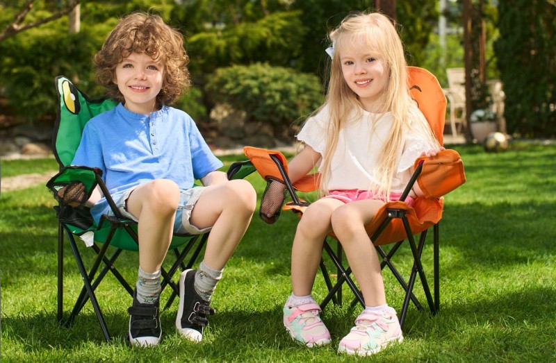 Krzesełko Dziecięce Składane Turystyczne Plażowe Ogrodowe Żaba dla Dziecka Captain Mike