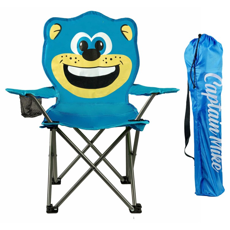 Krzesełko Dziecięce Składane Turystyczne Plażowe Ogrodowe Niedźwiadek dla Dziecka Captain Mike
