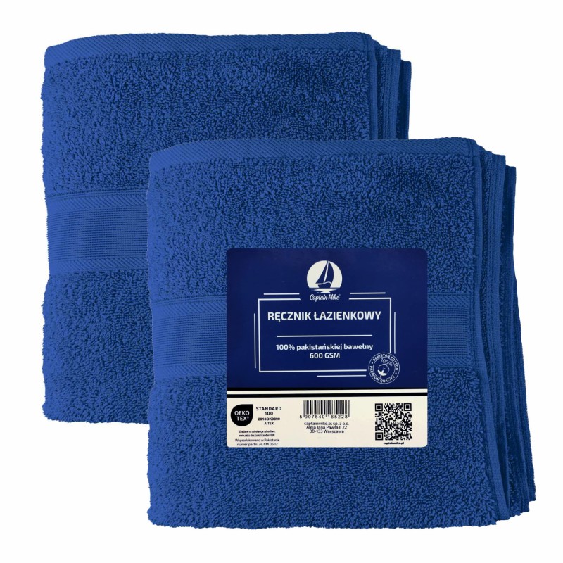 Zestaw 2x ręcznik do twarzy do rąk 30x50cm 100% pakistańska bawełna 600 GSM