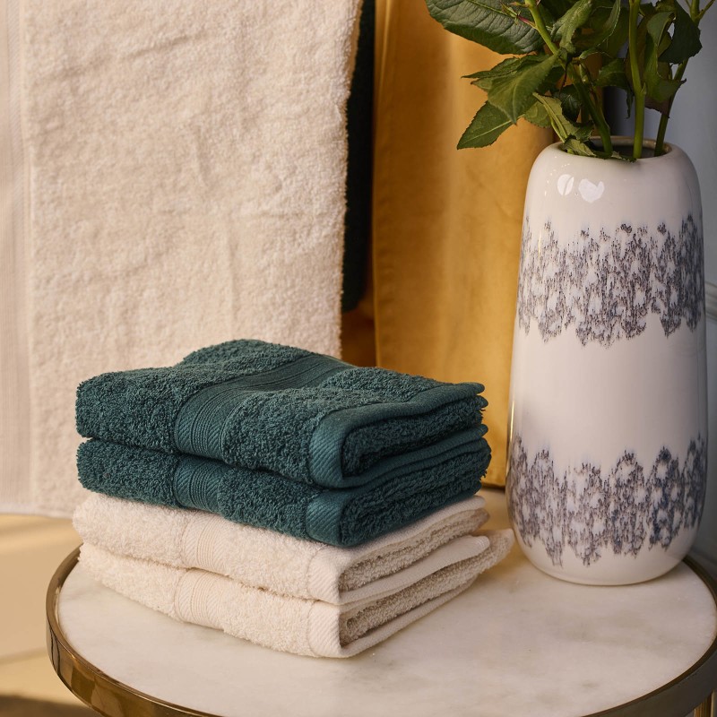 Zestaw 2x ręcznik do twarzy do rąk 30x50cm 100% pakistańska bawełna 600 GSM