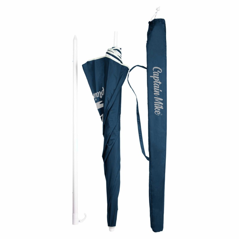 Parasol plażowy łamany z filtrem UPF50+ Captain Mike 160cm