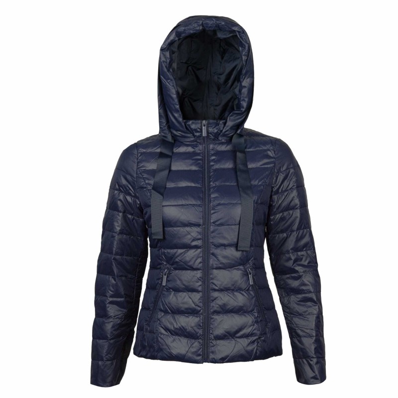 Kurtka damska zimowa z naturalnego puchu z kapturem ORTA