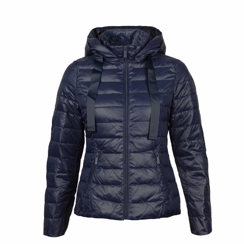 Kurtka damska zimowa z naturalnego puchu z kapturem ORTA