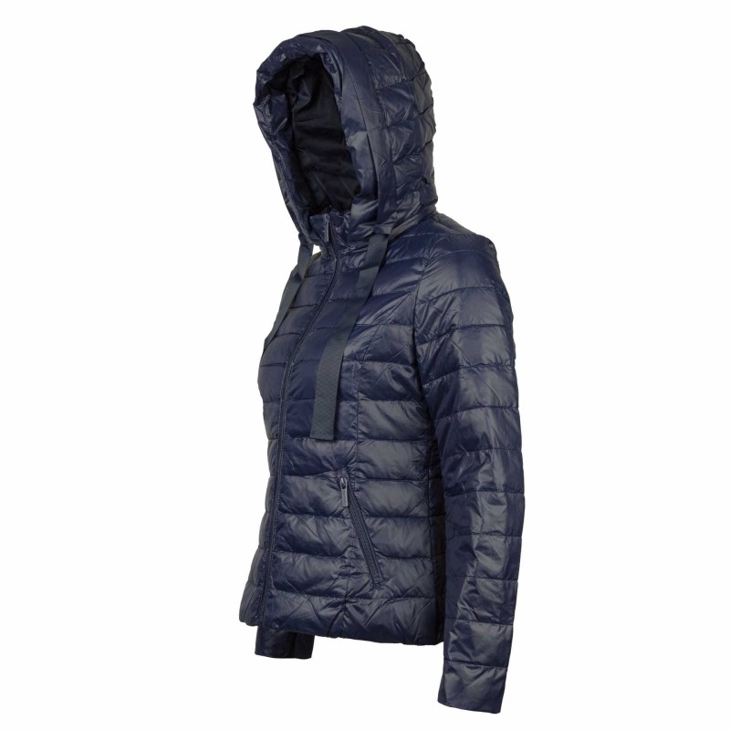 Kurtka damska zimowa z naturalnego puchu z kapturem ORTA