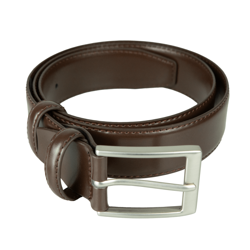 Skórzany pasek do spodni, klasyczny, brązowy