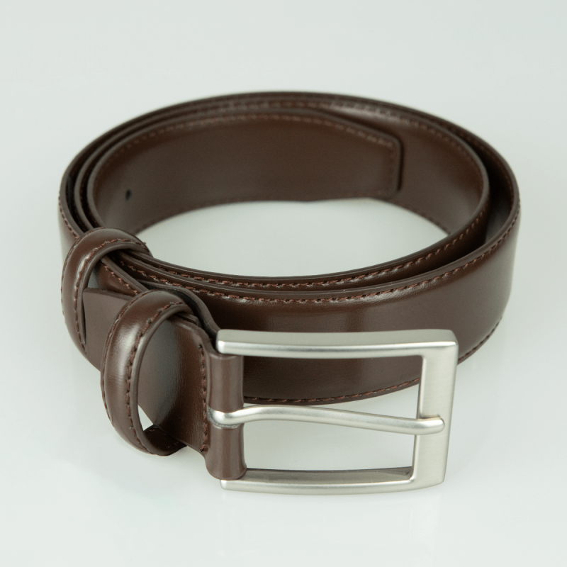 Skórzany pasek do spodni, klasyczny, brązowy
