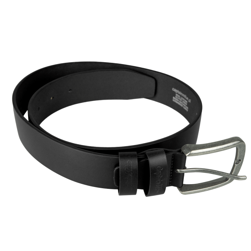 Skórzany pasek do spodni, klasyczny czarny