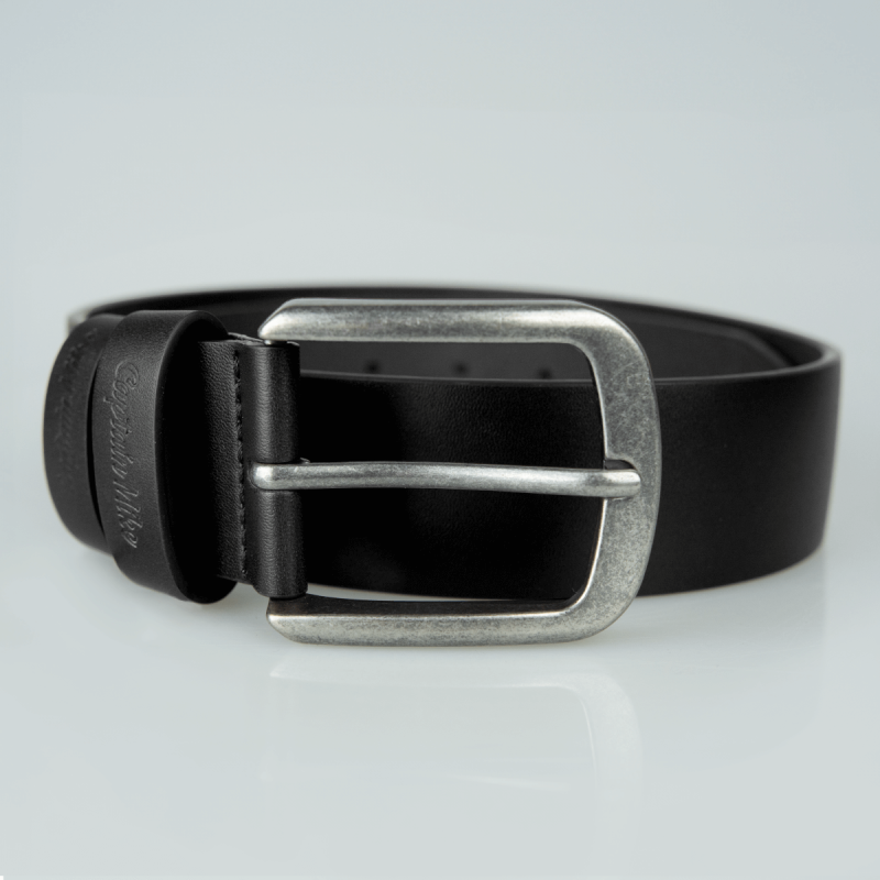 Skórzany pasek do spodni, klasyczny czarny