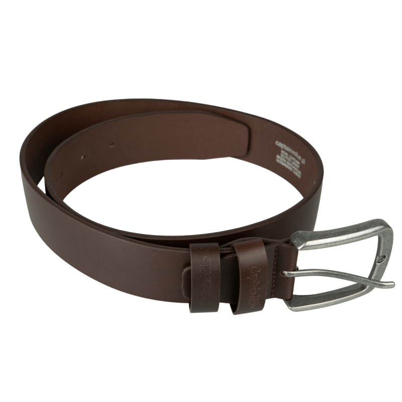 Skórzany pasek do spodni, klasyczny brązowy