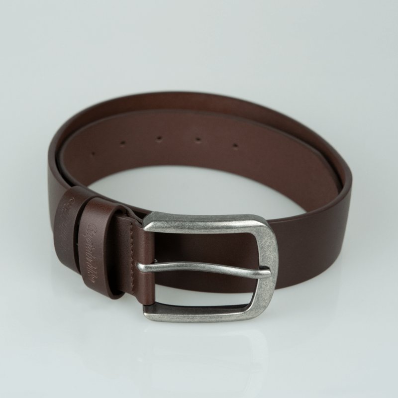 Skórzany pasek do spodni, klasyczny brązowy