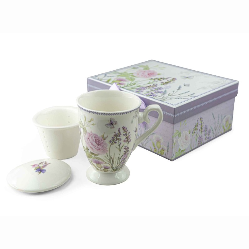 Porcelanowy kubek z zaparzaczem w ozdobnym kartoniku Captain Mike