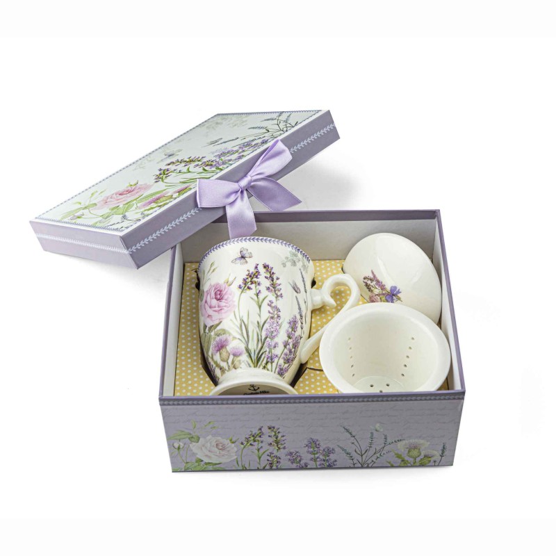 Porcelanowy kubek z zaparzaczem w ozdobnym kartoniku Captain Mike