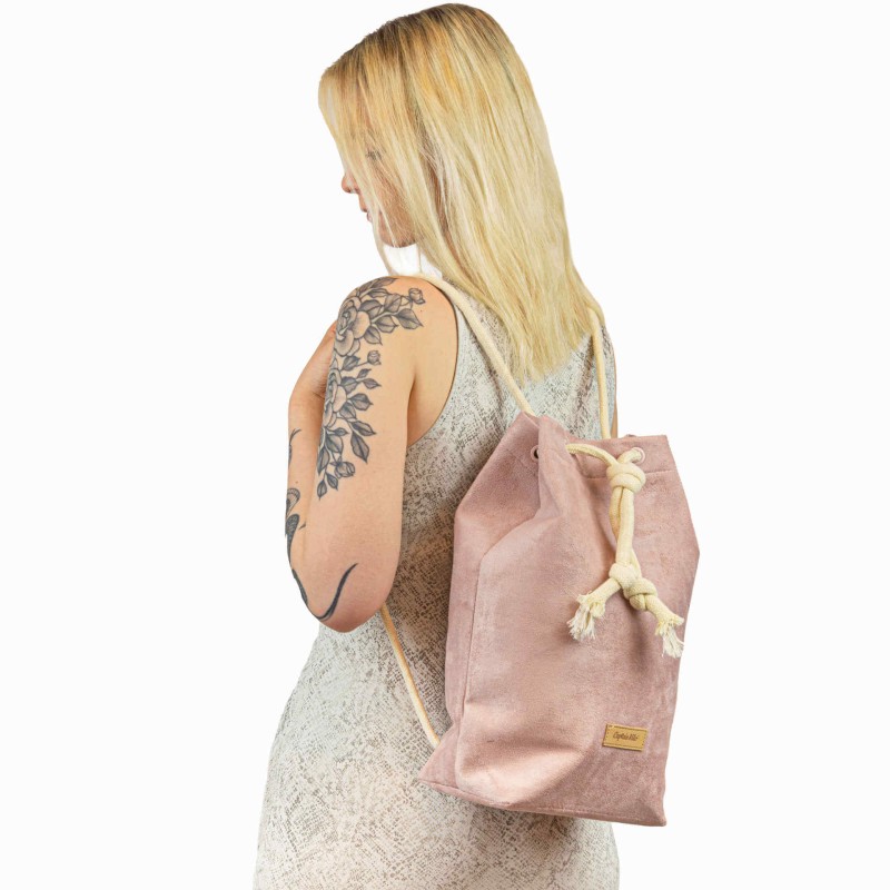 Plecak damski worek elegancki miejski różowy  Captain Mike