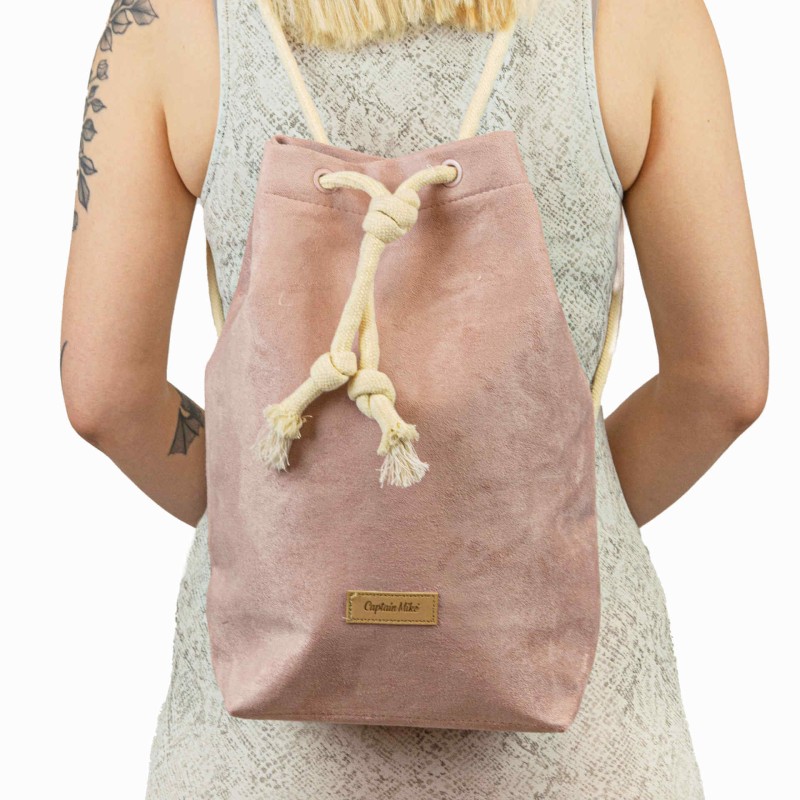 Plecak damski worek elegancki miejski różowy  Captain Mike