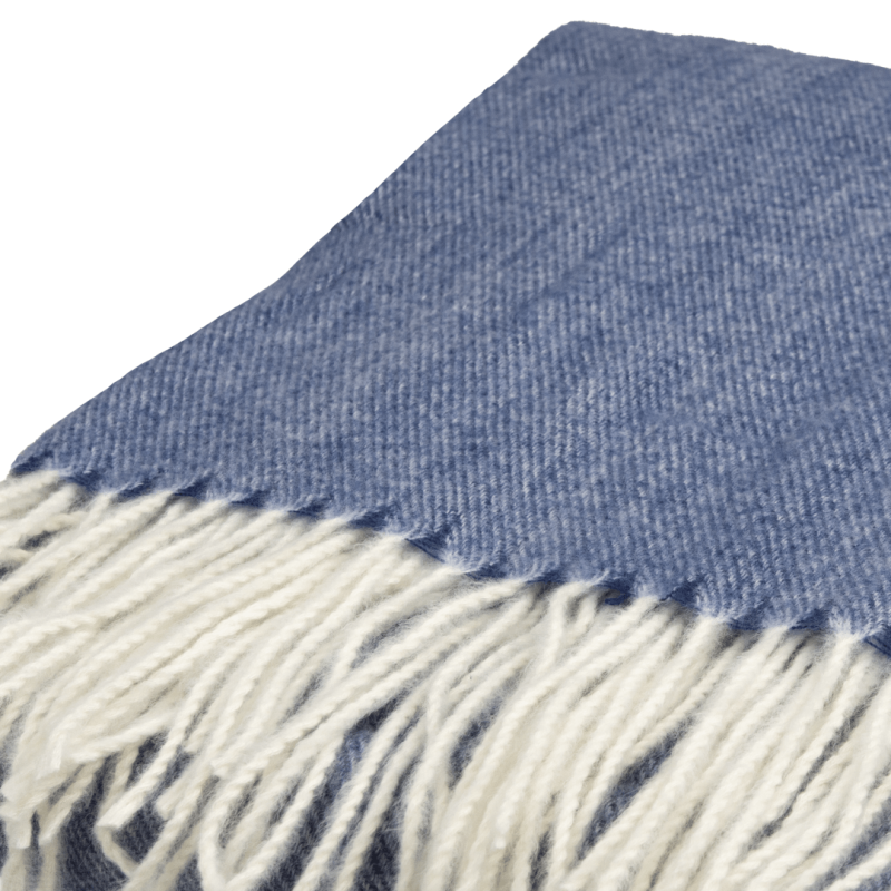 Koc z Frędzlami Miękki i Stylowy, Idealny na Chłodne Wieczory Granatowy 150x200 cm Captain Mike