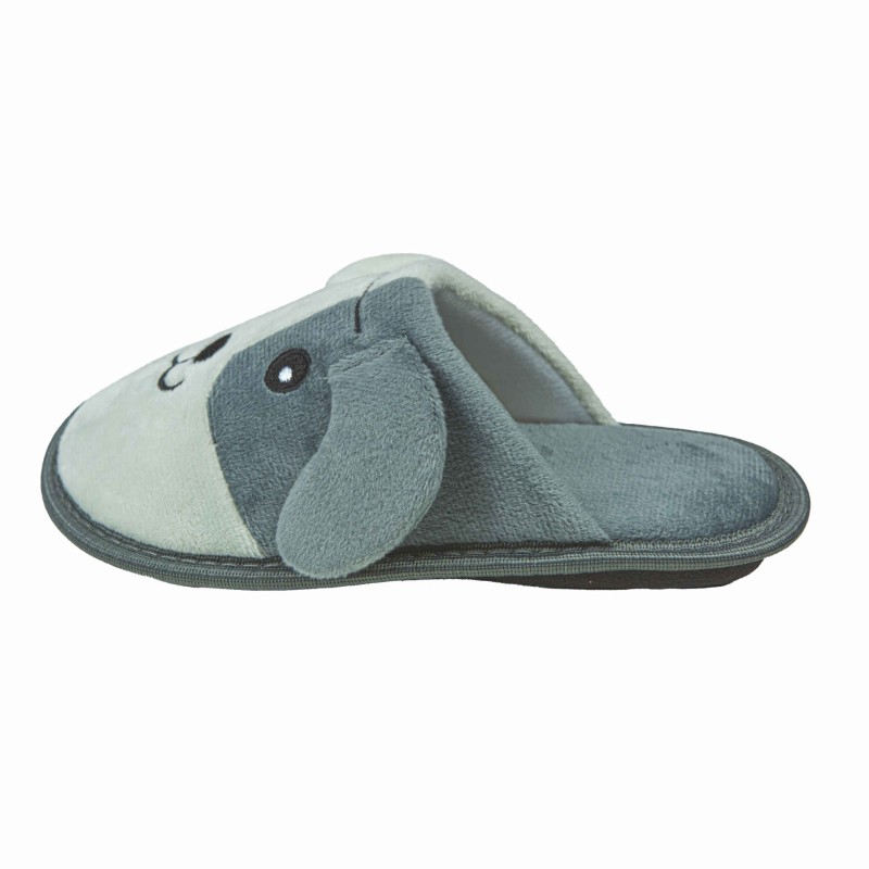 Kapcie dziecięce laczki piesek szare wygodne wsuwane Captain Mike