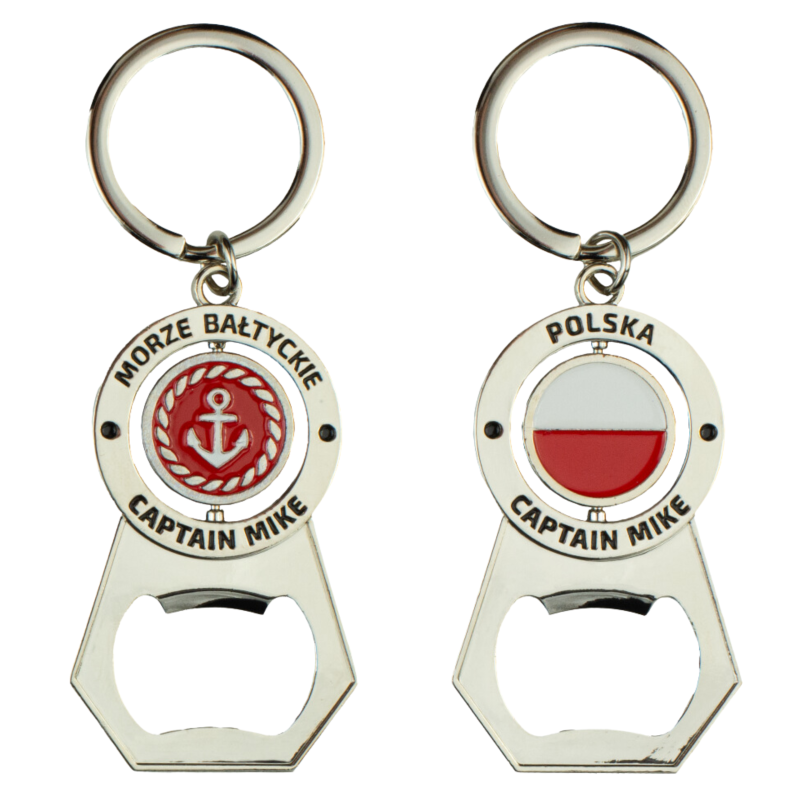 Marynistyczny brelok do kluczy otwieracz do piwa zawieszka Polska Captain Mike