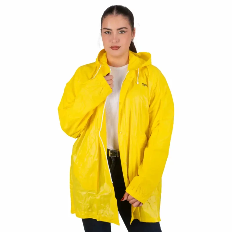 Kurtka Przeciwdeszczowa Unisex z Kapturem Lekka Wodoodporna