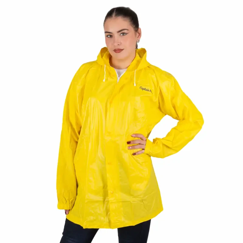 Kurtka Przeciwdeszczowa Unisex z Kapturem Lekka Wodoodporna