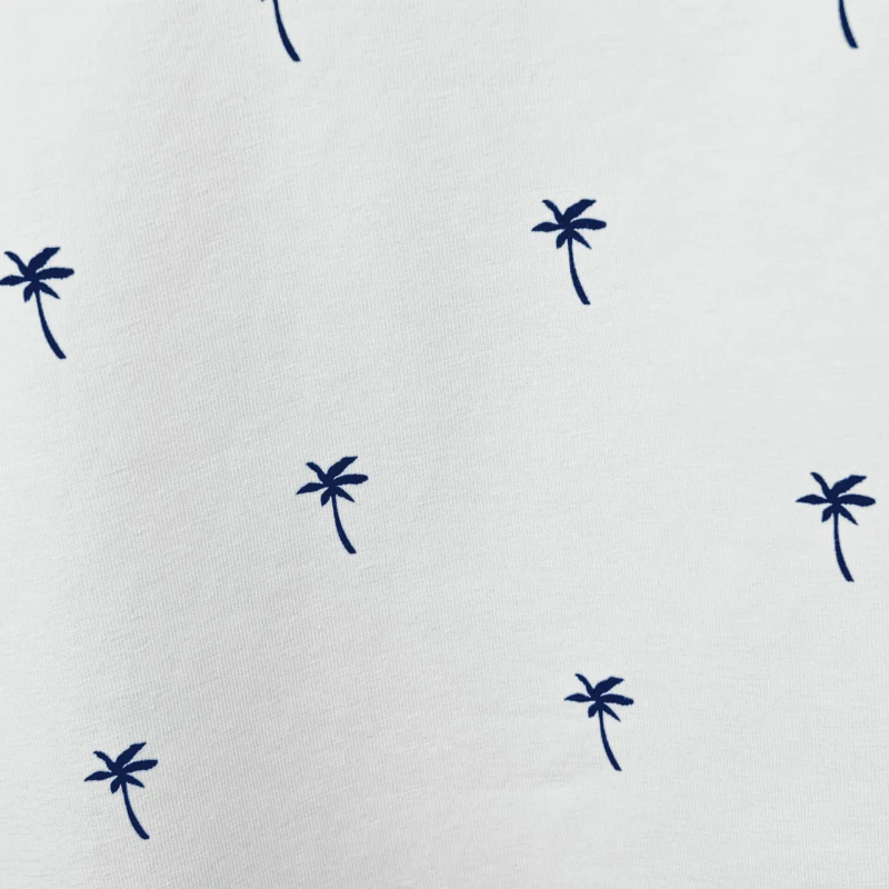 Koszulka bawełniana polo męska biała w palemki turecka bawełna Captain Mike