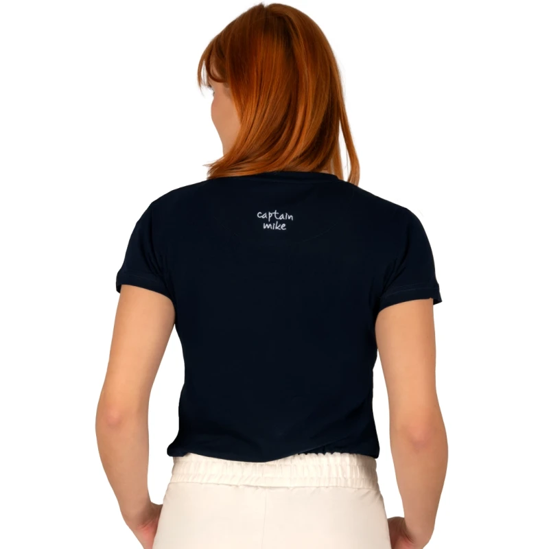 T-SHIRT damski koszulka Z HAFTEM BAWEŁNA TURECKA Captain Mike