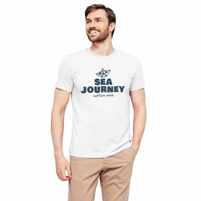 Koszulka męska BAWEŁNA TURECKA T-shirt SEA JOURNEY