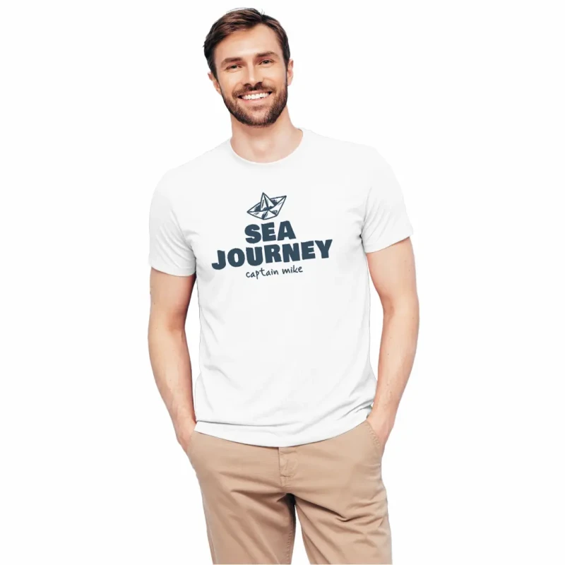 Koszulka męska BAWEŁNA TURECKA T-shirt SEA JOURNEY