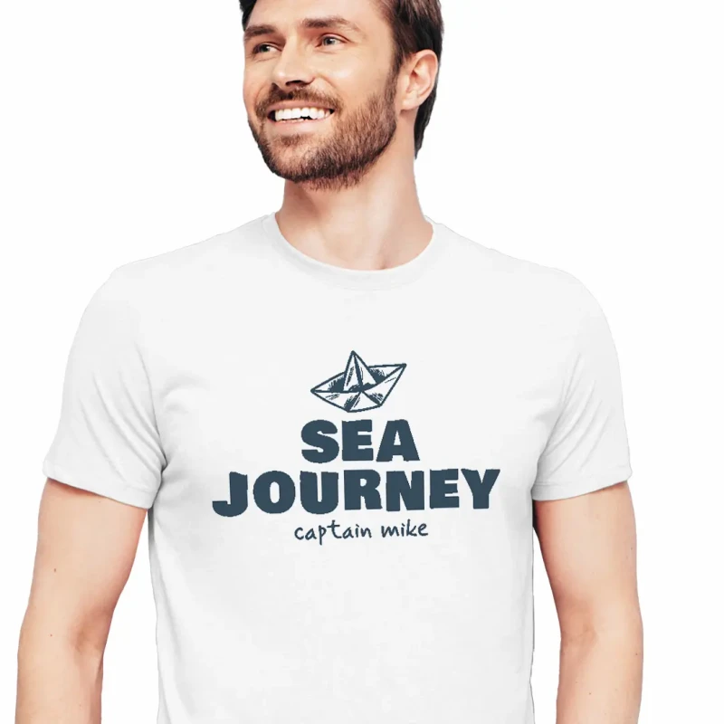 Koszulka męska BAWEŁNA TURECKA T-shirt SEA JOURNEY