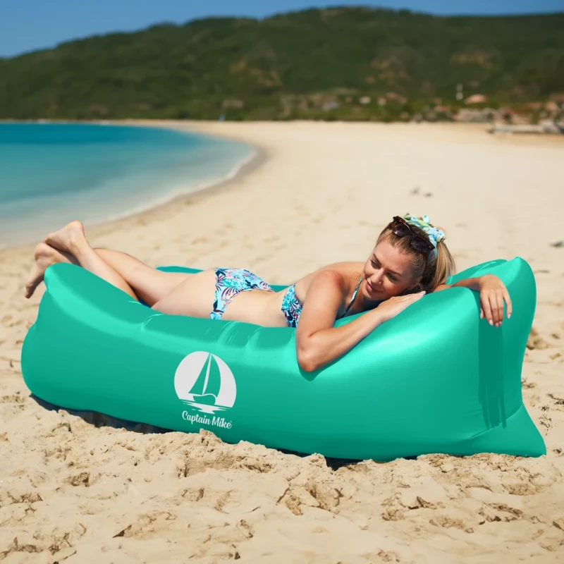 WYTRZYMAŁY Materac DMUCHANY Lazy Bag Leżak NA PLAŻĘ AIR SOFA 240x70