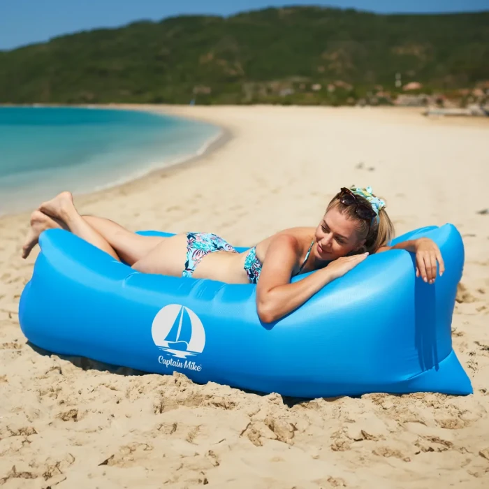 WYTRZYMAŁY Materac DMUCHANY Lazy Bag Leżak NA PLAŻĘ AIR SOFA 240x70 Captain Mike