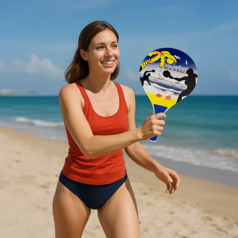Zestaw do gry plażowej BEACH BALL 2 paletki + piłeczka zabawa na plażę i do ogrodu