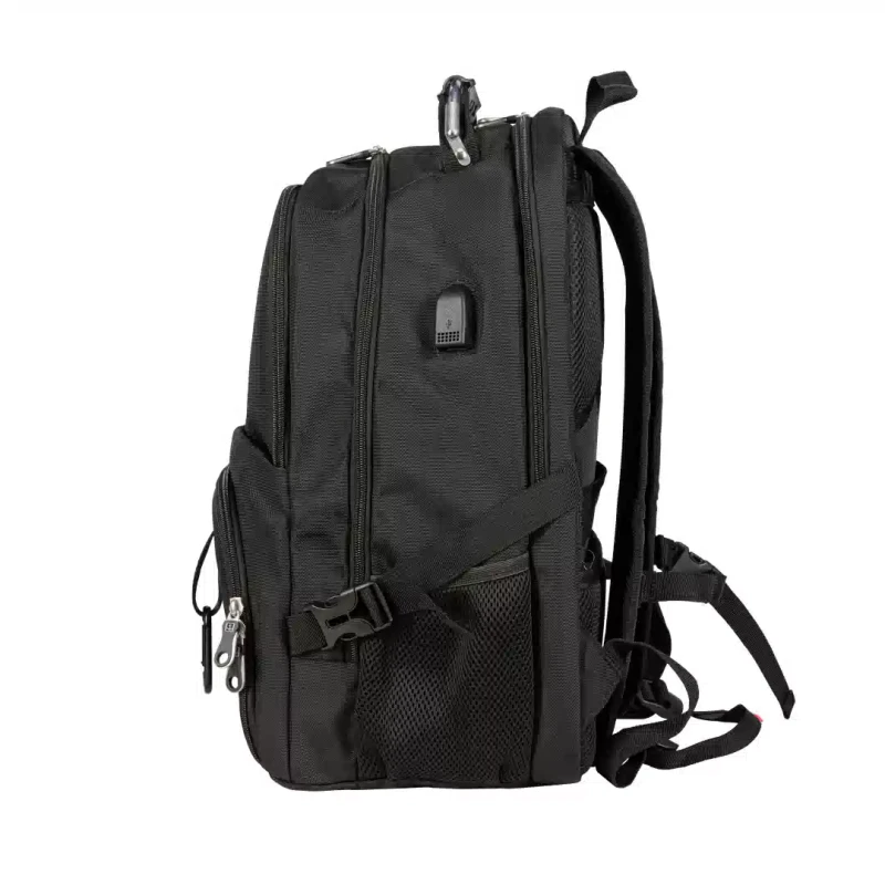 Plecak turystyczny 46x35x19 do samolotu 40L podróżny bagaż podręczny czarny LARCH