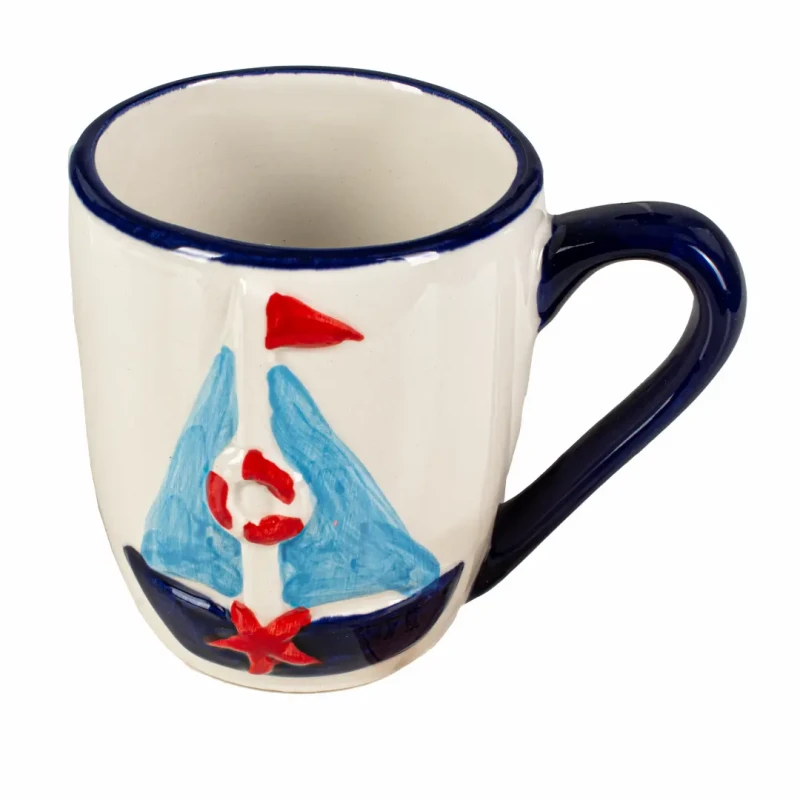 Kubek ceramiczny z motywem żaglówki Captain Mike 320ml