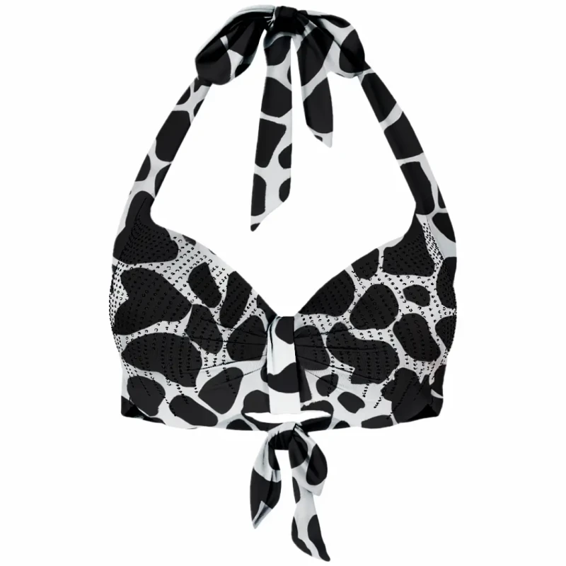 GÓRA od stroju kąpielowego TOP PLUS SIZE czarno biały Captain Mike