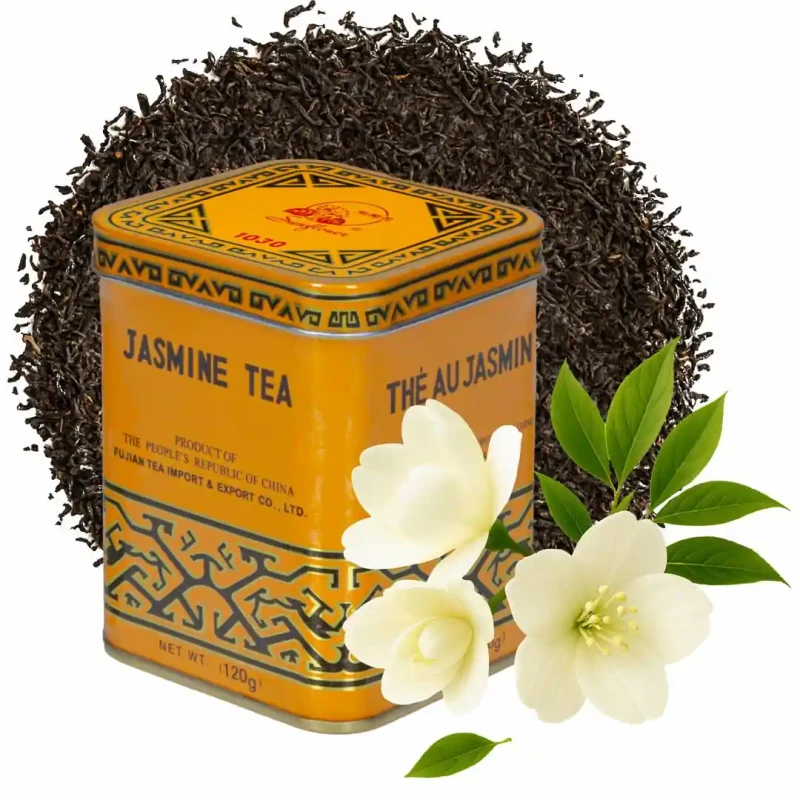 Zestaw prezentowy – porcelanowy czajniczek z filiżanką + herbata jaśminowa