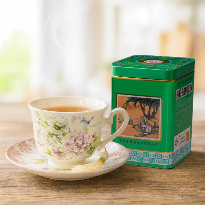Zestaw prezentowy – porcelanowa filiżanka + herbata Pu-Erh