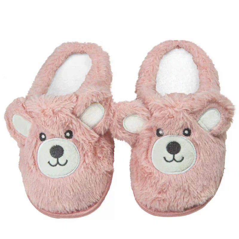 Kapcie dziecięce laczki różowe miś wygodne wsuwane Captain Mike