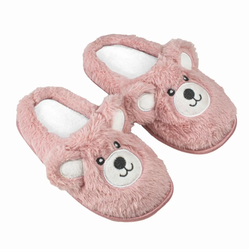 Kapcie dziecięce laczki różowe miś wygodne wsuwane Captain Mike