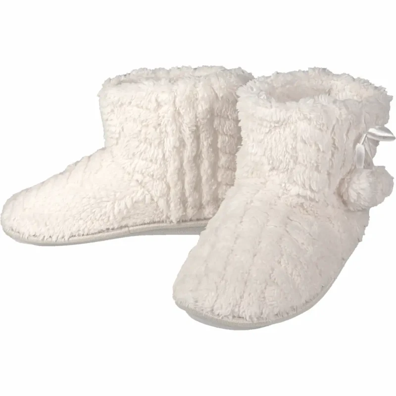 Kapcie damskie ocieplane wysokie kremowe Captain Mike