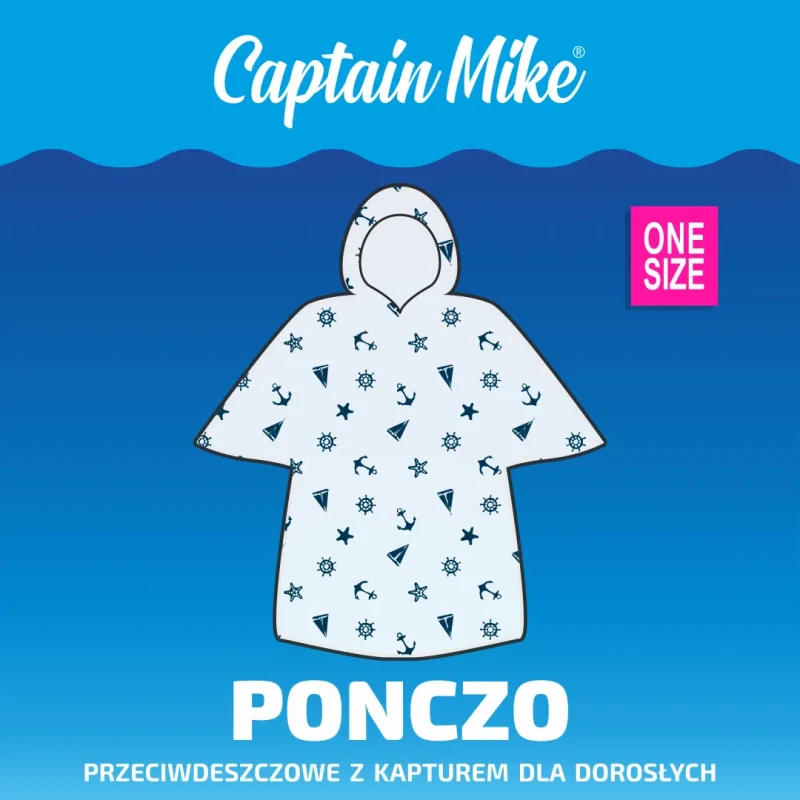Ponczo przeciwdeszczowe dla dorosłych multiplikacja Captain Mike