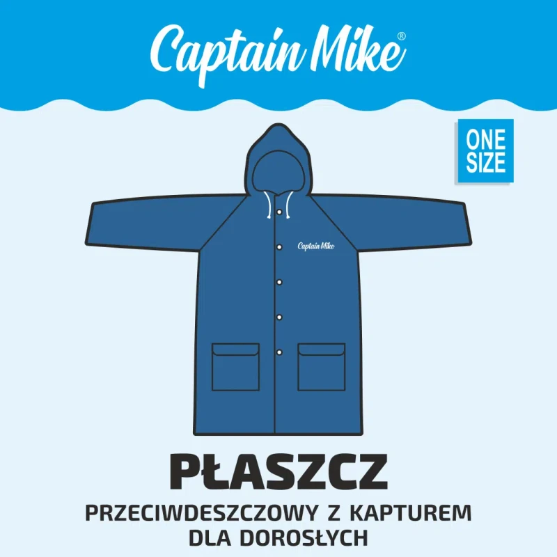 Płaszcz przeciwdeszczowy dla dorosłych Unisex Captain Mike